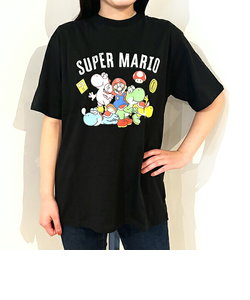 スーパーマリオ マリオカート カラフルヨッシー Tシャツ(ブラック) Mサイズ アパレル 任天堂