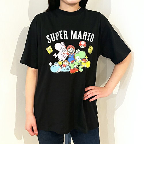 スーパーマリオ マリオカート カラフルヨッシー Tシャツ(ブラック) Lサイズ アパレル 任天堂