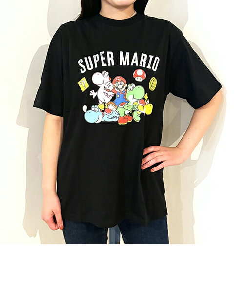 スーパーマリオ マリオカート カラフルヨッシー Tシャツ(ブラック) LLサイズ アパレル 任天堂