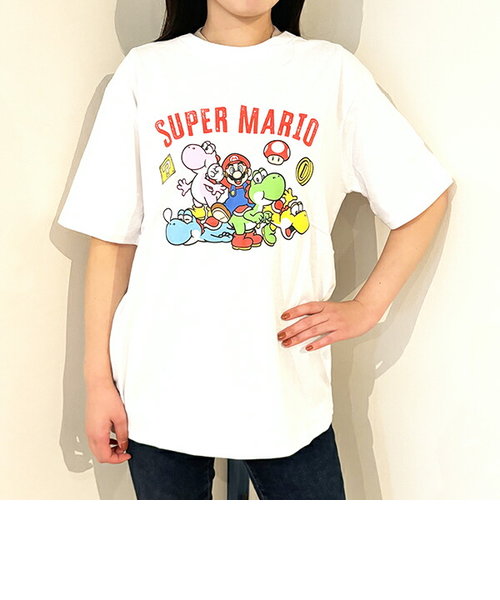 スーパーマリオ マリオカート カラフルヨッシーTシャツ(ホワイト) Mサイズ アパレル 任天堂