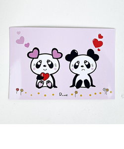 内藤ルネ LOVE HEART PANDA ポストカード 文具