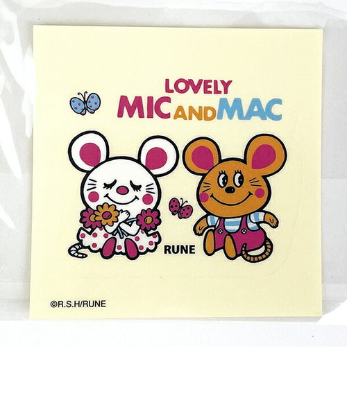 内藤ルネ MIC AND MAC 復刻シール 文具 RUNE