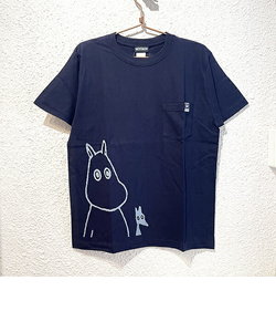 ムーミン ポケット Tシャツ (ネイビー) Mサイズ アパレル