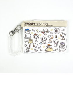 スヌーピー シングルパスケース ブラザーズチラシ ベージュ SNOOPY