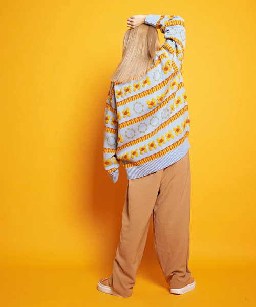 GA FLOWER JACQUARD KNIT CREW | ジャックローズ（ジャックローズ）の