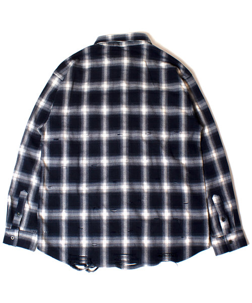 JE-OMBRE CHECK DAMAGE LS SHIRT | ジャックローズ（ジャックローズ