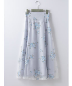 オパール花柄フレアースカート