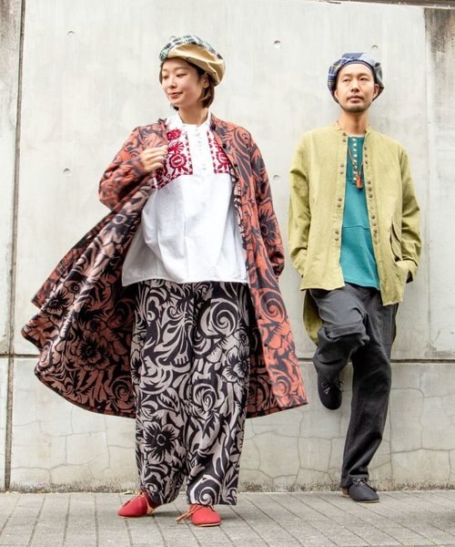 チャイハネ ボタニカル柄コクーンシルエットパンツ チャイハネ チャイハネ の通販 Mall