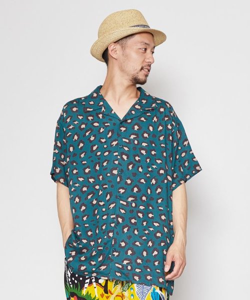 【チャイハネ】ジャングルMEN'Sシャツ