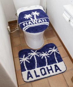 【Kahiko】HAWAIIAN TOILETRY COVER＆MAT トイレセット パームツリー