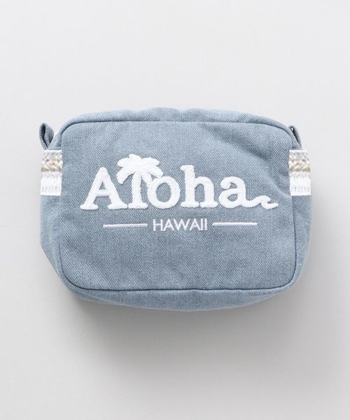 【Kahiko】Aloha刺繍ポーチ