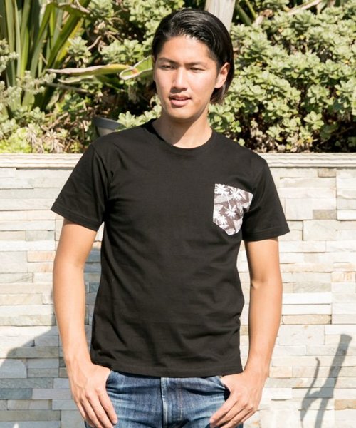 【Kahiko】パームポケットメンズTシャツ