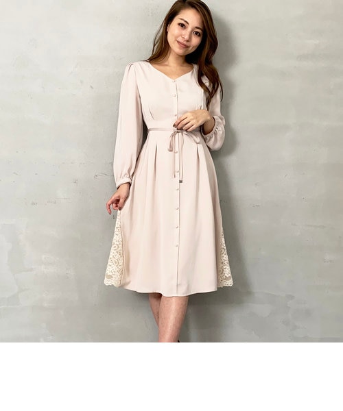 脇レースパールワンピース Misch Masch ミッシュマッシュ の通販 Mall