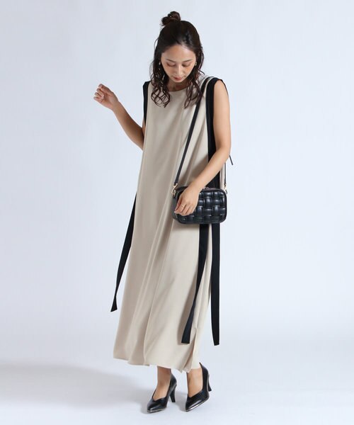 見事な創造力 Fennel バイカラーノースリーブワンピース ワンピース Pinellaspowerwashing Com