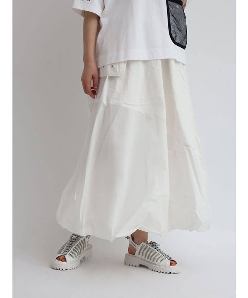 ポーチ付バルーンスカート(white/khaki) | MEDOC（メドック）の通販