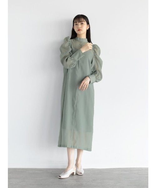 ギャザースリーブシアーワンピース | MEDOC（メドック）の通販 - &mall