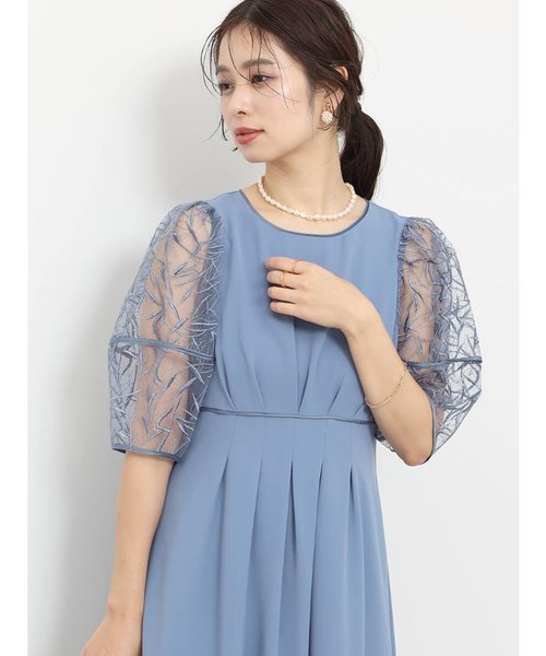 チュール刺繍デザインドレス