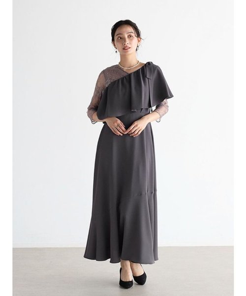 新作入荷安い【DRESS PRODUCTION】リボンショルダードレス スーツ・フォーマル・ドレス
