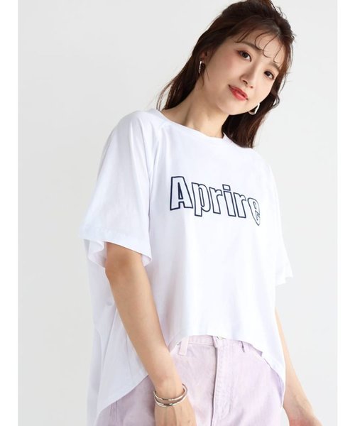 “Aprire”フロッキーネオンロゴTシャツ