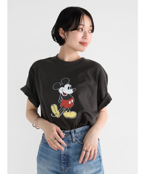 “Mickey”プリントTシャツ