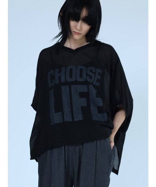 CHOOSE LIFE ロゴカットソー