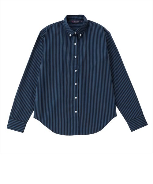 レディース ウィメンズ カジュアルシャツ 長袖 ボタンダウン衿 ネイビー系ストライプ Tokyo Shirts トーキョーシャツ の通販 Mall