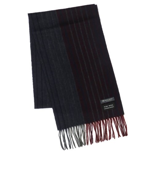 マフラー ビジネス メンズ ウィメンズ ウール100 グレー系 ストライプ柄 Tokyo Shirts トーキョーシャツ の通販 Mall