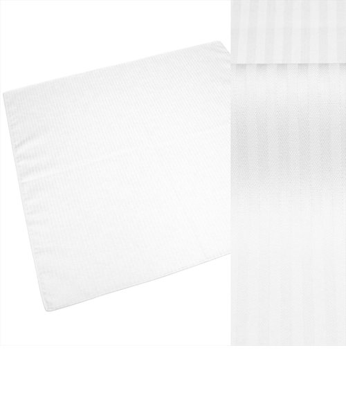 ハンカチ / メンズ / ウィメンズ / 日本製 綿100% 白系 ストライプ織柄