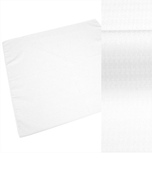 ハンカチ / メンズ / ウィメンズ / 日本製 綿100% 白系 千鳥格子織柄