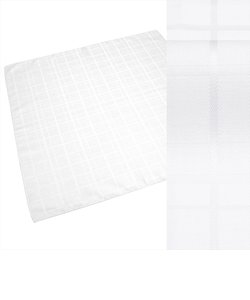 ハンカチ / メンズ / ウィメンズ / 日本製 綿100% 白系 大チェック織柄