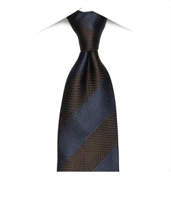 ネクタイ / ビジネス / フォーマル / イタリア製ネクタイ 絹100% ブラウン系 ストライプ柄