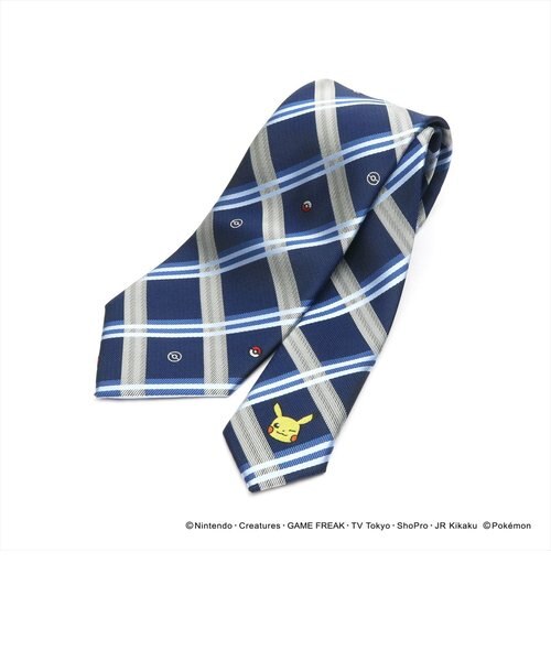 Pocket Monsters ポケモン ピカチュウ ネクタイ ネイビー系 チェック柄 Tokyo Shirts トーキョーシャツ の通販 Mall