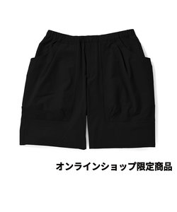 メンズ アクティブショートパンツ ストレッチ セットアップ可能 黒系 Pitta Re:)