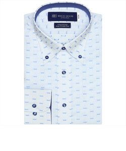 【超形態安定】 ボタンダウン衿 綿100% 長袖ビジネスシャツ