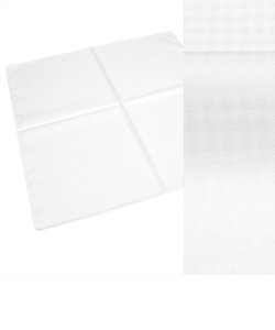 綿100% 日本製ハンカチ 白系 チェック織柄