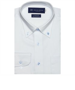 【SUPIMA】形態安定 ボタンダウン 綿100% 長袖 ビジネスワイシャツ