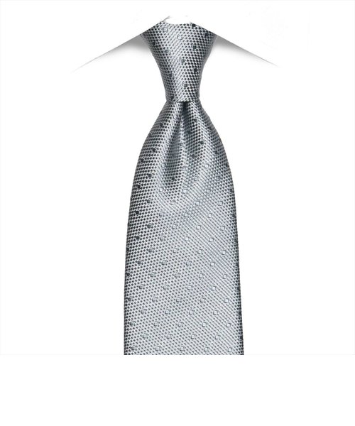 【日本製】ふじやま織 絹100% ネクタイ グレー系 ビジネス フォーマル