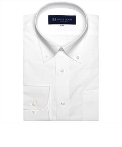 【透け防止】形態安定 ボタンダウンカラー 長袖ビジネスワイシャツ