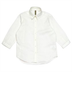 Wガーゼ 七分袖 カジュアルシャツ 白系 レディース