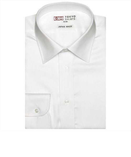 【国産しゃれシャツ】形態安定 レギュラーカラー 綿100% 長袖ビジネスワイシャツ