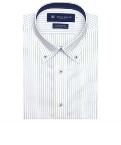 【超形態安定】 ボタンダウン 綿100% 半袖ビジネスワイシャツ
