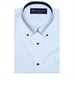 【透け防止プラス】形態安定 ボタンダウンカラー 半袖ビジネスワイシャツ