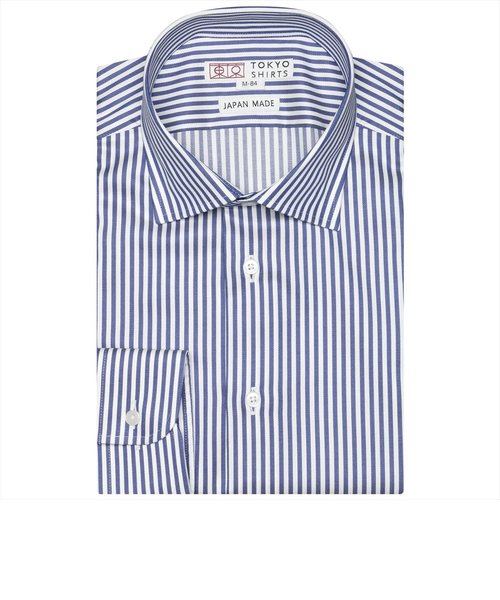 【国産しゃれシャツ】ワイド 長袖 形態安定 ワイシャツ 綿100%