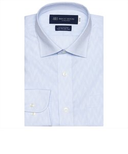 【超形態安定】 プレミアム ワイド 長袖 形態安定 ワイシャツ 綿100%