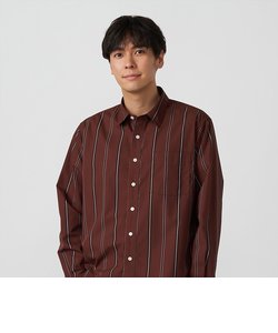 【Pitta Re:)】 カジュアルシャツ ラウンドテール レギュラー 長袖 形態安定 メンズ