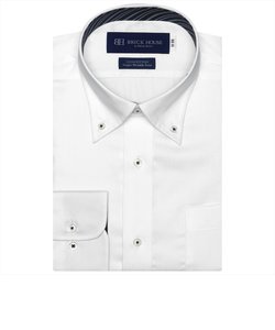 【超形態安定】 ボタンダウンカラー 長袖 形態安定 ワイシャツ 綿100%