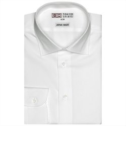 【国産しゃれシャツ】 セミワイド 長袖 形態安定 綿100% ピンオックス織り