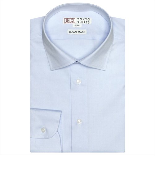 【国産しゃれシャツ】 セミワイド 長袖 形態安定 綿100% ピンオックス織り