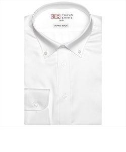 【国産しゃれシャツ】 ショートボタンダウン 長袖 形態安定 綿100% ツイル織り