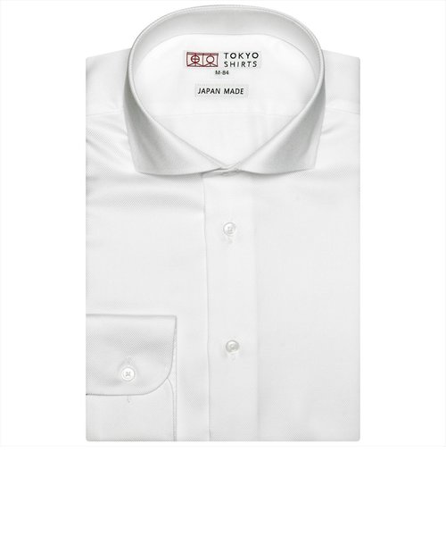 【国産しゃれシャツ】 ホリゾンタル 長袖 形態安定 綿100% ツイル織り